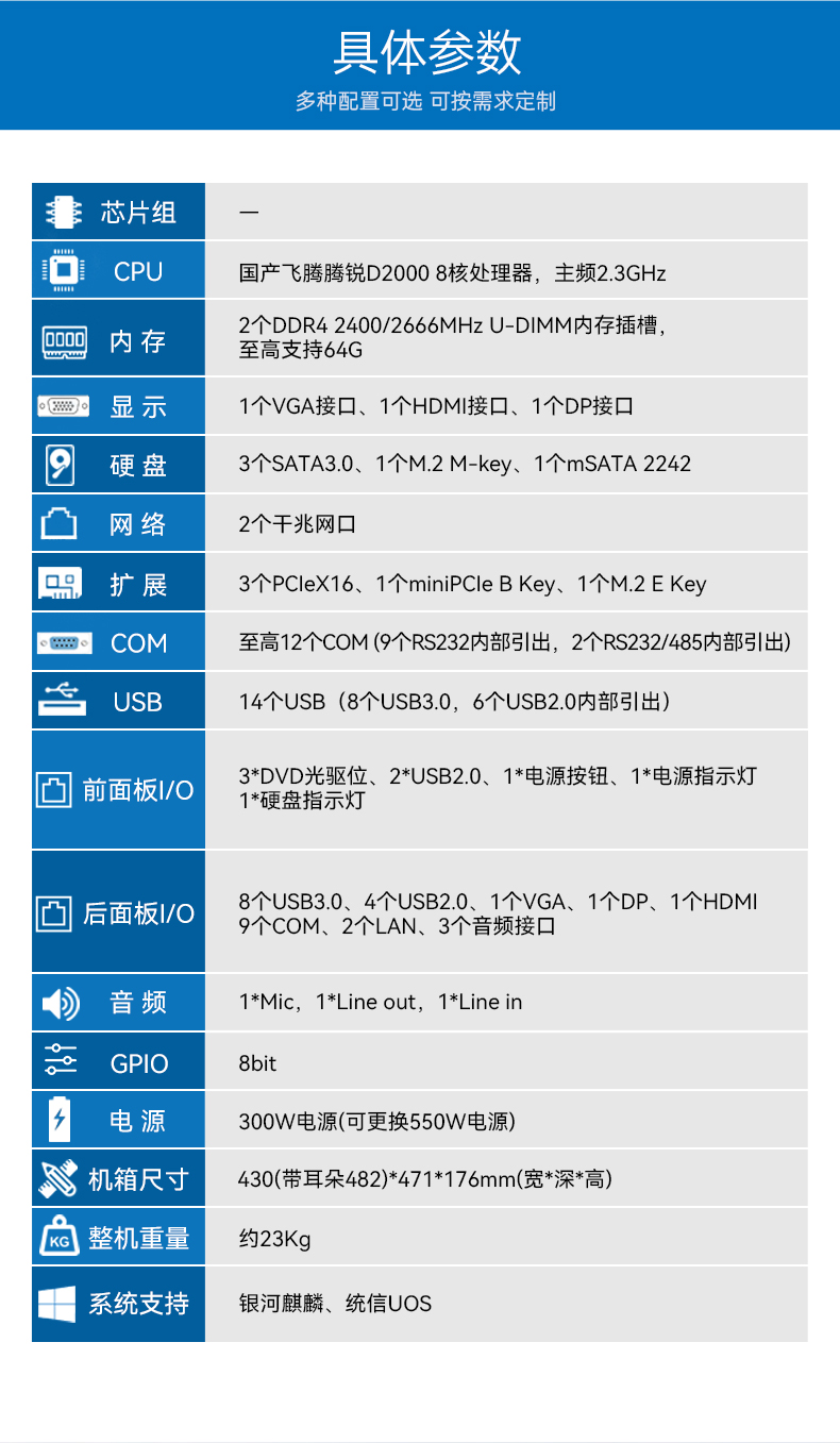 國產(chǎn)飛騰工控機(jī),三顯麒麟統(tǒng)信系統(tǒng)工業(yè)電腦主機(jī),DT-610X-TD2KMB.jpg