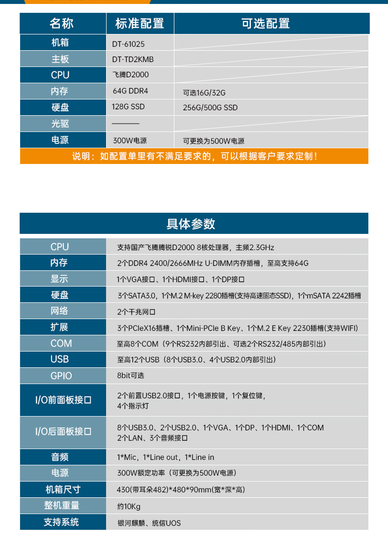 東田國(guó)產(chǎn)飛騰服務(wù)器,金融行業(yè)工控電腦,DT-61025-TD2KMB.jpg