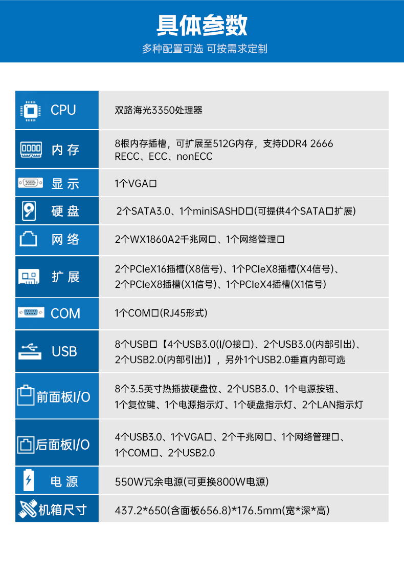 東田國產(chǎn)4U工控機,雙路海光信息安全工控主機,DT-46508-D3350MA.jpg